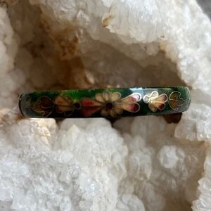 Vintage 1970's Cloisonné Bangle Bracelet